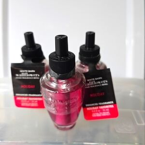 White barn bath & body works holiday wallflower refills 3 new
